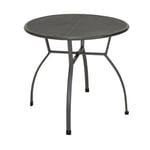 greemotion Table de jardin ronde Toulouse de 80 cm de diamètre – Table ronde grise en acier – Table extérieure pour 4 personnes - Table à manger design – Table moderne inoxydable