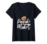 Womens Pancake Maker V-Neck T-Shirt