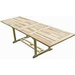 BATAN Table de jardin en teck 10/12 places