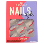 ESSENCE NAILS IN STYLE Purple Red Stay Wavy Design Art Easy To Apply Manicure UK