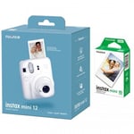 Fujifilm Instax Mini 12, Clay White + Instax Mini (10 kpl)