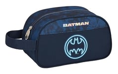 Batman Legendary - Trousse scolaire pour enfant de taille moyenne avec poignée, adaptable au chariot, facile à nettoyer, confortable et polyvalent, qualité et résistance, 26 x 12 x 15 cm, bleu marine,