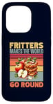 Coque pour iPhone 15 Pro Apple Beignets Makes the World Go Round Funny Retro Foodie