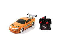 Jada- Fast&Furious Coche RC 1995 Toyota Supra-Naranja 1:16 The Fast and The Furious Voiture radiocommandée avec télécommande, 253206006, Orange