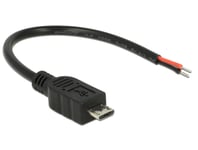 DELOCK – Cable USB 2.0 Micro-B male > 2 x open wires power 10 cm Raspberry Pi (82697)