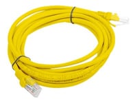 Lanberg - Patchkabel - Rj-45 (Hane) Till Rj-45 (Hane) - 3 M - Utp - Cat 5E - Knutlös - Gul, Ral 1028