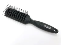 Glam’Up Paris - Brosse à Cheveux Plate - Brosse Aérée Picots Arrondis - Brosse de Séchage - Homme et Femme - Idéal Coiffage et Brushing - 22 cm x 4,5 cm - Noir