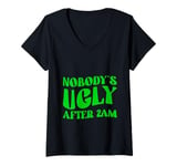 Womens Nobody's Ugly After 2am Late Night Party Fun V-Neck T-Shirt