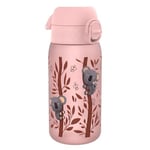 Ion8 Gourde Enfant, 350ml, Anti-Fuite, Facile à Ouvrir, Verrouillage Sécurisé, Lavable en Lave-Vaisselle, Sans BPA, Poignée de Transport, Facile à Nettoyer, Carbone Neutre, Motif Koalas