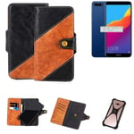 Couverture de téléphone portable pour Huawei Honor 7A Case Cover noir brun cla