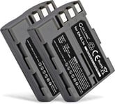 2X Batterie Remplacement EN-EL3e 1600mAh pour Nikon D50 D70s D80 D90 D200 D300 D300S Appareil Photo caméra Action cam accu