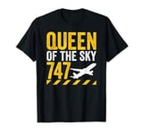 747 Jet Aircraft Jumbo Queen Of The Skies Blueprint T-Shirt