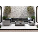 Loungegrupp Comfort Garden Bahamas Soffa 7-sits med Bord m Hylla