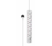 LOGIK L6W4MUC23 Surge Protected 6-Socket Extension Lead with USB - 4 m