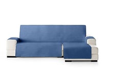 Eysa Oslo Housse, Microfiber, C/3 Bleu-Gris, Chaise Longue 240 cm. Adapté aux canapés de 250 à 300 cm