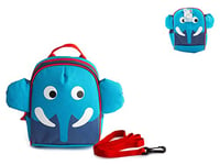 LULABI - Sac à dos pour bébé à bretelles réglables, motif éléphant, sac à dos pour animaux, pour enfants, idéal pour la maternelle, l'école et les voyages. Dimensions 21 x 11 x 26 cm - Bleu