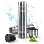 Thermos isotherme, Gourde isotherme en acier inoxydable de 350ml, 500ml, 750ml, Thermos café 100% étanche en acier inoxydable à double paroi sans BPA pour sports et activités en plein air (750ml)