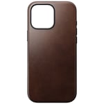 NOMAD iPhone 16 Pro Max Kuori Modern Leather Case Horween Rustic Brown