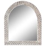 Miroir mural Home esprit Blanc Marron Bois de manguier Décapé Taillé 75 x 4 x 90 cm