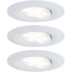 Paulmann - Calla Spot led encastrable pour salle de bains jeu de 3 18 w IP65 blanc mat