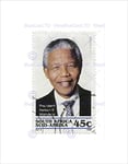 Wee Blue Coo STAMP SOUTH AFRICA 45 CENTS NELSON MANDELA LATE PRESIDENT FRAMED PRINT B12X8611