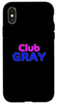 Coque pour iPhone X/XS Club Gray Family Reunion Squad Prénom