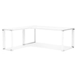 Bureau d'Angle Design "Hovik" 200cm Blanc