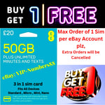 EE Sim Card Pay As You Go Mobile phones sim. Data Unlimited Calls, phones & WiFi