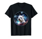 West Highland White Terrier Westie Dog In Space Stars T-Shirt