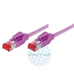 Tecline Câble Ethernet de catégorie 6a Violet 1 m