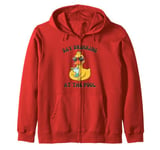 Funny Duck Swimming Pool Vacation Day Drinking At The Pool Zip Hoodie