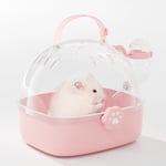 BUCATSTATE Cage de transport pour petits animaux avec bouteille d'eau, sac de transport portable pour hamster, 18,4 x 17 x 16,3 cm (L x l x H) pour petits animaux de compagnie, gerbilles, souris,