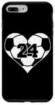 iPhone 7 Plus/8 Plus Soccer Number 24 Jersey Funny Soccer Heart Game Day Case