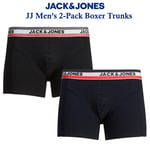 Jack & Jones 2 Pack Mens Boxer Trunks Underwear Cotton Stretch Underpants Bundle