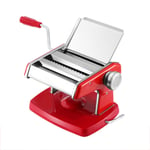 Noodle Maker, Pasta Machine Pasta Machine Roller Pasta Maker with 2 Blades 6 Adjustable Thickness Settings Noodles Maker Perfect for Spaghetti Fettuccini Lasagna Pasta Cutter (Color : Red,