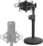 Support de Microphone avec Shock Mount, Métal Support de Micro e Table Avec Support Antichoc pour Audio Technica AT2020 AT2020USB + AT2035 ATR2500 Micro à Condensateur par