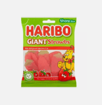 4x Haribo Giant Strawbs Sweets Vegetarian Friendly 160G - Best Before 11/24