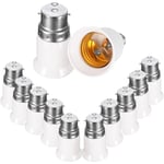 15 Pièces Adaptateur de Douille B22 vers E27, Convertisseur de Base de Lampe, Adaptateur Douille Ampoule pour Ampoules LED et Ampoules à Incandescence