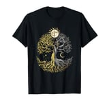 Tree Life Yin Yang Ancient Bohemian Fantasy T-Shirt