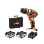 Perceuse à percussion AEG 18V - 2 batteries 4.0Ah - 1 chargeur BSB18C2XLI-402CA