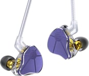 Ccz Bc04 Hifi Iem In Ear Monitor,Ecouteur Gaming Intra-Auriculaires Ecouteurs Filaire Pour Chanteurs,1Ba 1Dd Ecouteurs Filaires De Jeu Legers,2Pin-Z Detachable Cable(Violet,Sans Micro)