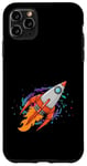 Coque pour iPhone 11 Pro Max Exploration de galaxies lointaines dans un vaisseau spatial