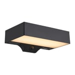 Monay square solar vegglampe utendørs 5W 3000 Kelvin - Solcelle - Svart