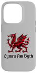 iPhone 14 Pro Cymru am Byth Wales Cymraeg Red Welsh Dragon Case