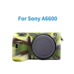 Étui de caméra en Silicone,housse de protection pour appareil photo Sony Alpha A6000 A6100 A6300 A6400 A6500 A6600 A5100 A5000 - Type A6600 Camouflage