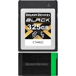 Delkin CFexpress Type B 4.0 BLACK (R3530/W3250) 325GB + muistikortinlukija