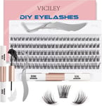 VICILEY Cluster Lashes 120 Individual Lashes Cluster With Lash Bond and Seal and