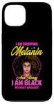 Coque pour iPhone 13 Black Girl Lunettes de soleil Magic Afro Woman Honey Drip Rose vif