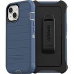 OtterBox Defender Series Coque pour iPhone 13 (Uniquement) – Bleu Fort, Robuste et Durable, avec Protection des Ports, Comprend Un Clip Holster et Une béquille