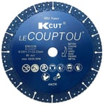 Outifrance - keli - Disque Diamant 230mm à Tronçonner Le Couptou, Utilisation Universelle (béton, Cuivre, Briques, Fer, Pierres, Tuiles, Parpaing,